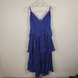 (ASOS) Indigo Tiered Ruffle Midi Dress